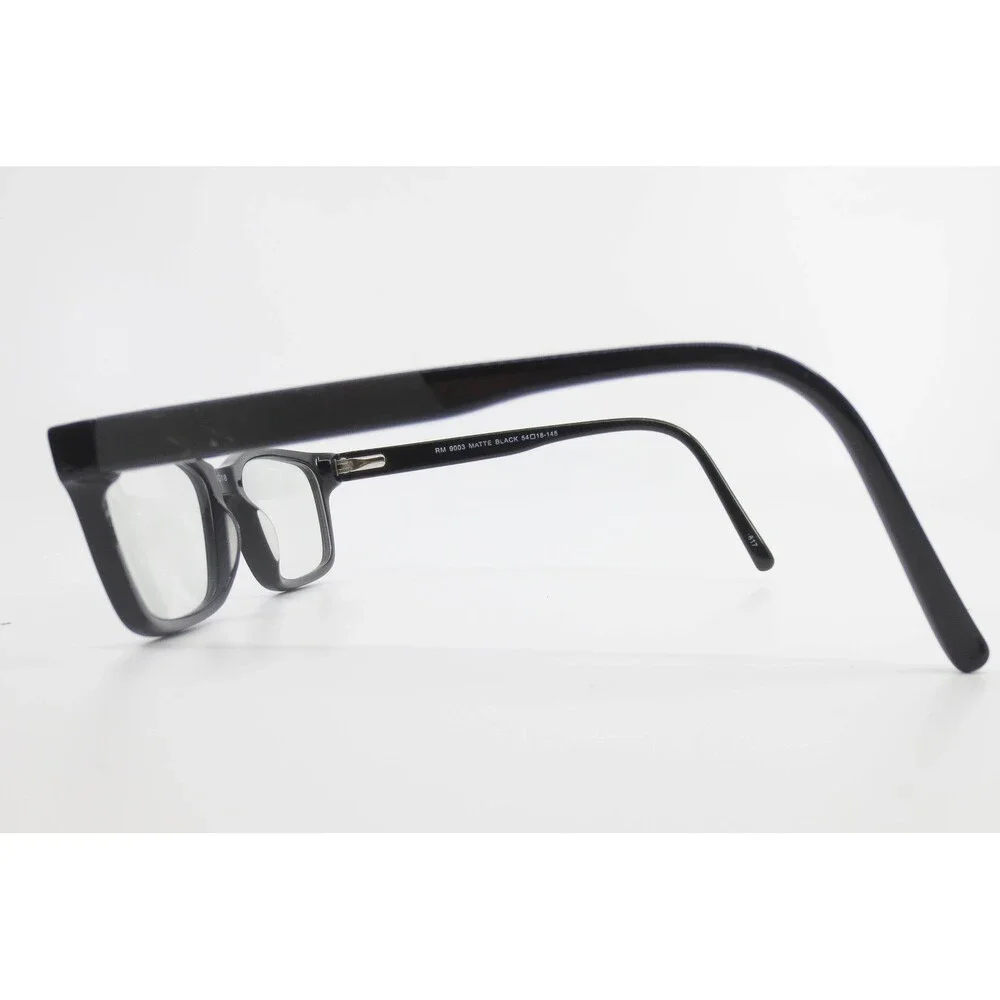 Robert Mitchel RM 9003 Matte Black Rectangular Eyeglasses Frames 54-18-145 Mens